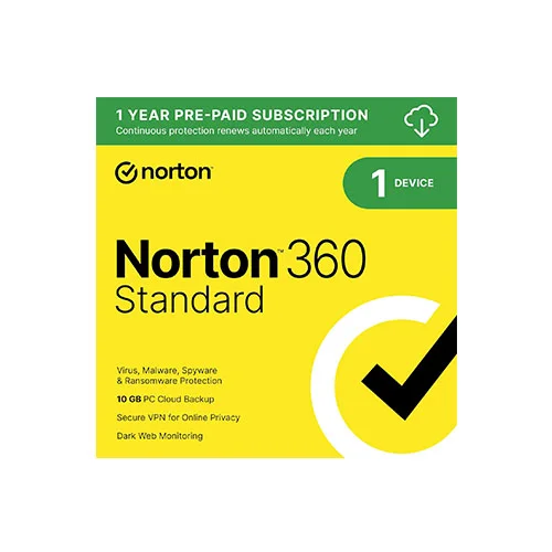 Norton 360 Standard – 1 Device, 1-Year Retail License (Digital Delivery)